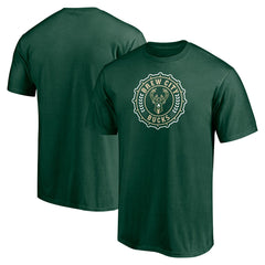 NBA - Milwaukee Bucks Push Ahead T-Shirt - Hunter Green