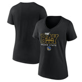 NBA - Golden State Warriors Women's Core Hometown Launch V-Neck T-Shirt - Black