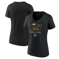 NBA - Golden State Warriors Women's Core Hometown Launch V-Neck T-Shirt - Black