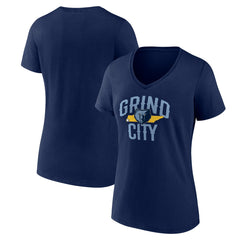 NBA - Women's Navy Memphis Grizzlies Core Hometown V-Neck T-Shirt