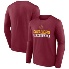 NBA - Cleveland Cavaliers Let's Go Long Sleeve T-Shirt - Garnet