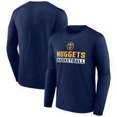 NBA - Denver Nuggets Let's Go Long Sleeve T-Shirt - Navy