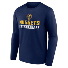 NBA - Denver Nuggets Let's Go Long Sleeve T-Shirt - Navy