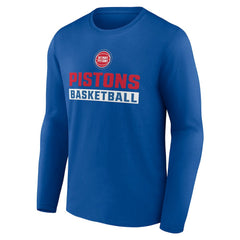 NBA - Detroit Pistons Let's Go Long Sleeve T-Shirt - Royal