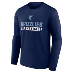 NBA - Memphis Grizzlies Let's Go Long Sleeve T-Shirt - Navy