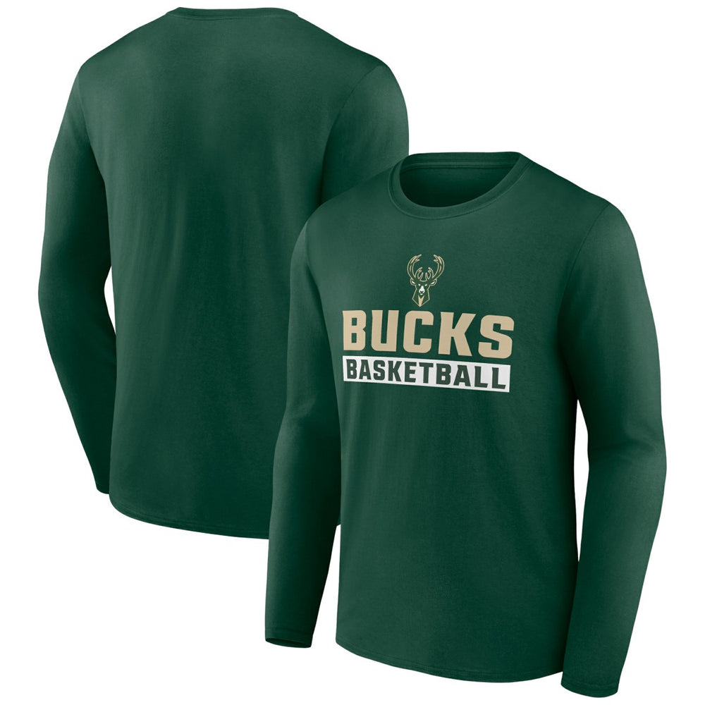 NBA - Milwaukee Bucks Let's Go Long Sleeve T-Shirt - Green