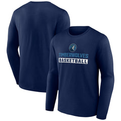 NBA - Minnesota Timberwolves Let's Go Long Sleeve T-Shirt - Navy
