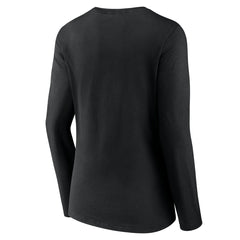 NBA - Sacramento Kings Women's Tumble V-Neck Long Sleeve T-Shirt - Black