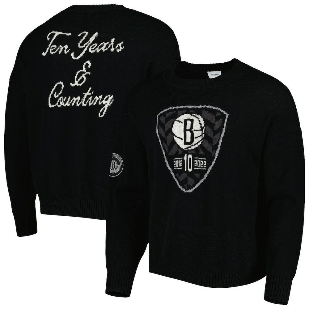 NBA - Brooklyn Nets AUTHMADE 10th Anniversary Pullover Sweater - Black