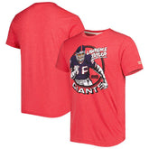 Lawrence Taylor New York Giants Homage Unisex Caricature Retired Player Tri-Blend T-Shirt Red - NFL