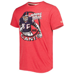 Lawrence Taylor New York Giants Homage Unisex Caricature Retired Player Tri-Blend T-Shirt Red - NFL
