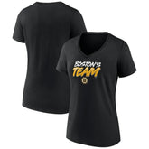 Boston Bruins Women's Active Edge V-Neck T-Shirt Black