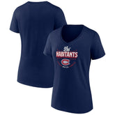 Montreal Canadiens - Women's Active Edge V-Neck T-Shirt Navy