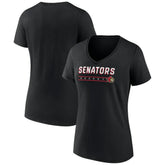 Ottawa Senators - Women's Primary Play V-Neck T-Shirt Black