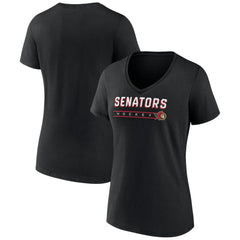Ottawa Senators - Women's Primary Play V-Neck T-Shirt Black