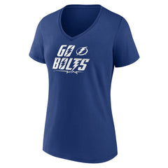 Tampa Bay Lightning - Women's Active Edge V-Neck T-Shirt Blue