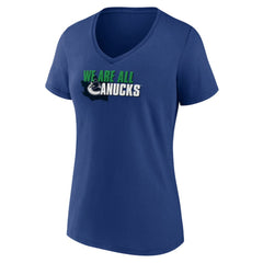 Vancouver Canucks - Women's Active Edge V-Neck T-Shirt Blue
