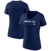 Winnipeg Jets - Women's Primary Play V-Neck T-Shirt Navy