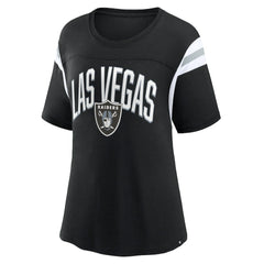 Las Vegas Raiders Women's Earned Stripes T-Shirt Black - Fanatics