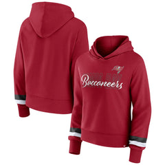 Tampa Bay Buccaneers Women's Over Under Pullover Hoodie Red - Fanatics