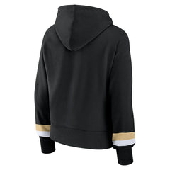 New Orleans Saints Women's Over Under Pullover Hoodie Black - Fanatics