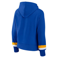 Los Angeles Rams Women's Over Under Pullover Hoodie Royal - Fanatics