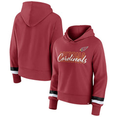 Arizona Cardinals Women's Over Under Pullover Hoodie Cardinal - Fanatics