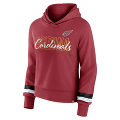 Arizona Cardinals Women's Over Under Pullover Hoodie Cardinal - Fanatics