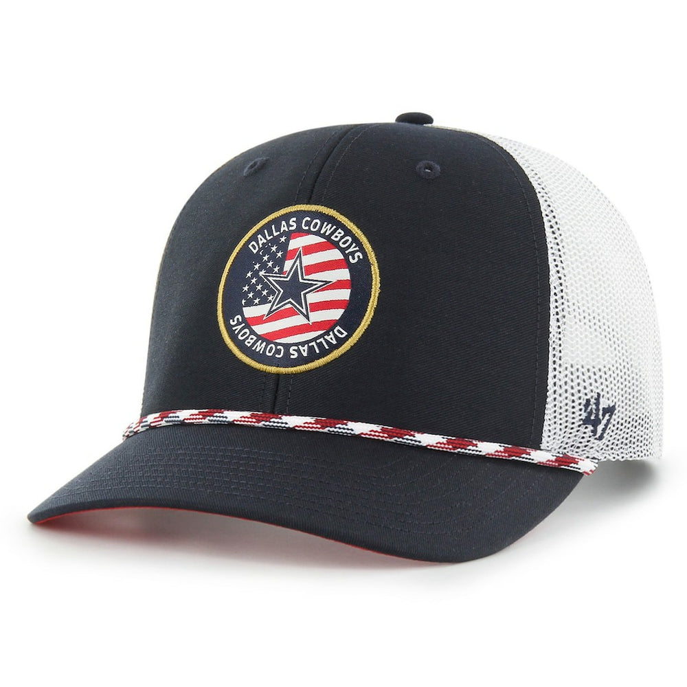 Dallas Cowboys '47 Union Patch Trucker Adjustable Hat Navy/White - 47 brand