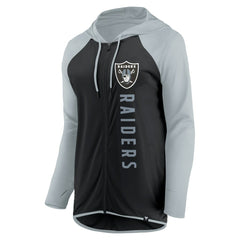 Las Vegas Raiders Women's Forever Fan Full-Zip Hoodie Black/Silver - Fanatics