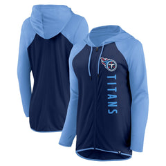 Tennessee Titans Women's Forever Fan Full-Zip Hoodie Navy/Light Blue - Fanatics