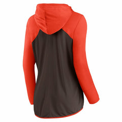 Cleveland Browns Women's Forever Fan Full-Zip Hoodie Brown/Orange - Fanatics