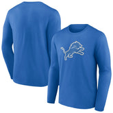 Detroit Lions Primary Team Logo Long Sleeve T-Shirt Blue - NFL