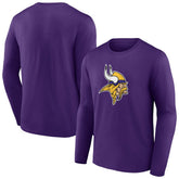 Minnesota Vikings Primary Team Logo Long Sleeve T-Shirt Purple - NFL