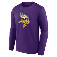 Minnesota Vikings Primary Team Logo Long Sleeve T-Shirt Purple - NFL