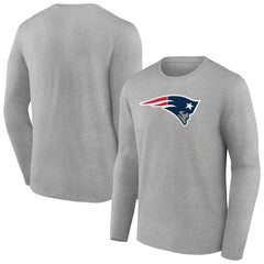New England Patriots Primary Team Logo Long Sleeve T-Shirt Heather Gray - NFL