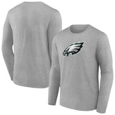 Philadelphia Eagles Primary Team Logo Long Sleeve T-Shirt Heather Gray - NFL
