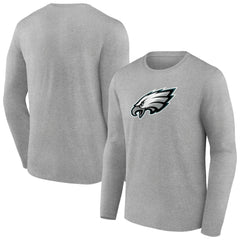 Philadelphia Eagles Primary Team Logo Long Sleeve T-Shirt Heather Gray - NFL
