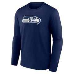 Seattle Seahawks Primary Team Logo Long Sleeve T-Shirt College Navy - NFL