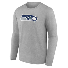 Seattle Seahawks Primary Team Logo Long Sleeve T-Shirt Heather Gray - NFL