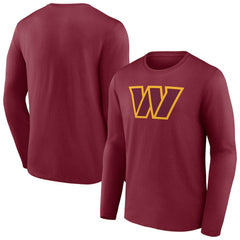 Washington Commanders Primary Team Logo Long Sleeve T-Shirt Burgundy - NFL