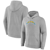 Los Angeles Chargers Primary Team Logo Fitted Pullover Hoodie Heather Gray - NFL