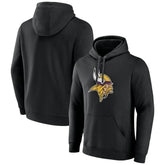 Minnesota Vikings Primary Team Logo Fitted Pullover Hoodie Black - NFL