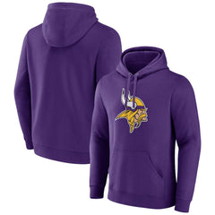Minnesota Vikings Primary Team Logo Fitted Pullover Hoodie Purple - NFL