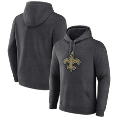 New Orleans Saints Primary Team Logo Fitted Pullover Hoodie Charcoal - NFL