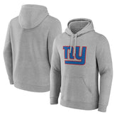 New York Giants Primary Team Logo Fitted Pullover Hoodie Heather Gray - NFL