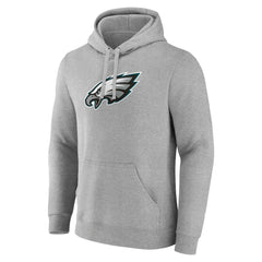 Philadelphia Eagles Primary Team Logo Fitted Pullover Hoodie Heather Gray - NFL