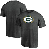 Green Bay Packers Primary Logo T-Shirt Heather Charcoal - Fanatics