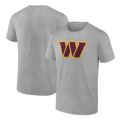 Washington Commanders Primary Logo T-Shirt Heather Gray - Fanatics