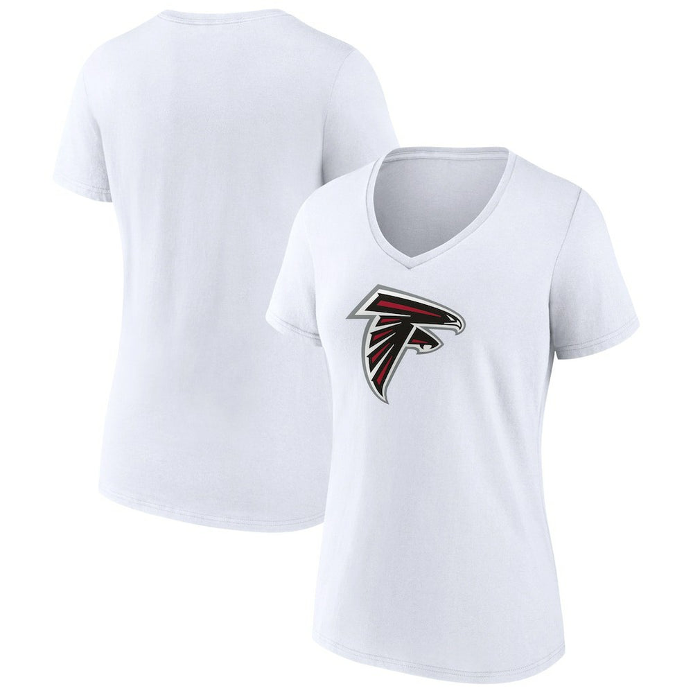 Atlanta Falcons Women's Primary Team Logo V-Neck T-Shirt White - NFL